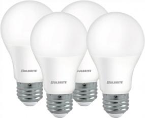 img 1 attached to Bulbrite LED A19 Non-Dimmable Medium Screw Base (E26) Light Bulb, 4 Count (Pack Of 1), 4000K, 4 Piece