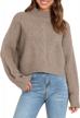 stay cozy in style with caracilia women's chunky cable knit crop top sweater logo