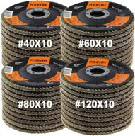 kseibi 4.5 inch aluminum oxide grit 40 60 80 120 flap discs sanding grinding wheels (pack of 40) logo