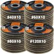 kseibi 4.5 inch aluminum oxide grit 40 60 80 120 flap discs sanding grinding wheels (pack of 40) logo