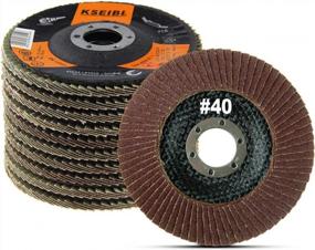 img 3 attached to KSEIBI 4.5 Inch Aluminum Oxide Grit 40 60 80 120 Flap Discs Sanding Grinding Wheels (Pack Of 40)