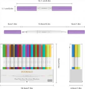 img 2 attached to 36 шт. в упаковке DOOHALO Dual Tip Fine Point Pens для Cricut Maker 3/Maker/Explore 3/Air 2 — идеальные маркеры для письма, рисования, раскрашивания, рисования и рукоделия Аксессуары с наконечниками 0,4/1,0