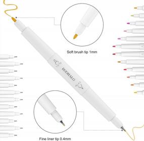 img 3 attached to 36 шт. в упаковке DOOHALO Dual Tip Fine Point Pens для Cricut Maker 3/Maker/Explore 3/Air 2 — идеальные маркеры для письма, рисования, раскрашивания, рисования и рукоделия Аксессуары с наконечниками 0,4/1,0