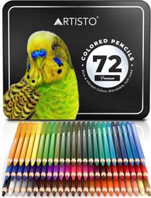 img 4 attached to Premium Artisto Colored Pencils Set Of 72 With Soft Core Leads, Blendable And Vibrant Colors, Ideal For Novice And Expert Artists