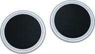 chrome rear speaker accents for 2014-19 harley-davidson motorcycles - pack of 2 by kuryakyn 7376 логотип