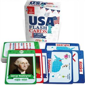 img 4 attached to Discover The USA With Merka Flashcards: Fun Facts, Pictures, And State Capitals For Kids