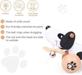 img 3 attached to 🐶 Classic World Wooden Pull Along Walking Dog Toy: Perfect for Baby and Toddler Fun