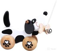 🐶 classic world wooden pull along walking dog toy: perfect for baby and toddler fun логотип