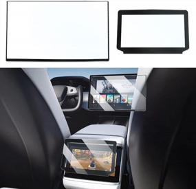 img 3 attached to YEE PIN 2021 2022 Tesla Model S/Model X Plaid Screen Protector - Ultimate Protection for Primary & Rear Displays, 9H Hardness | Tesla Model S Accessories 2022