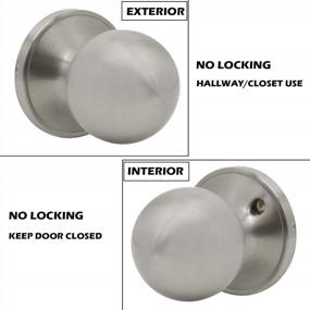 img 1 attached to Gobrico 10Pack Round Closet/Hall Door Knobs Interior Passage Locksets Satin Nickle Finish