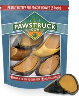 5 american made peanut butter filled cow hooves for dogs - bulk dog dental treats and chews for effective oral health logo