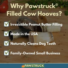img 3 attached to 5 American Made Peanut Butter Filled Cow Hooves For Dogs - Bulk Dog Dental Treats And Chews For Effective Oral Health