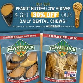 img 1 attached to 5 American Made Peanut Butter Filled Cow Hooves For Dogs - Bulk Dog Dental Treats And Chews For Effective Oral Health