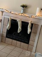 img 1 attached to SherryDC 18 Inches Cable Knit Christmas Stockings Large Xmas Hanging Decoration Socks For Family Party Decor review by Angel Brown