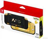 protect your nintendo switch lite with the officially licensed hori armor, featuring black & gold pikachu design! logo