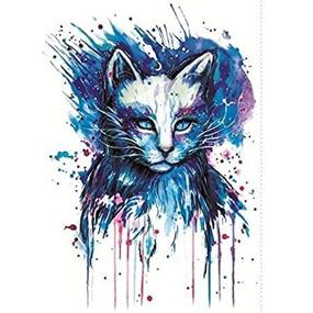 img 2 attached to Waterproof Sexy Blue Kitty Cat Temporary Tattoo Sticker For Women - Yeeech Product