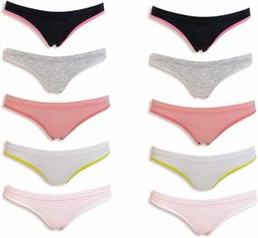 img 1 attached to 10 Pack Emprella Women'S Cotton Bikini Underwear Set - Seamless Ladies Panties