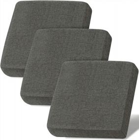 img 4 attached to Gray Linen Sofa Cushion Covers - Non-Slip And Wrinkle-Resistant Slipcovers With Tie Ropes For Added Protection - 3-Piece Set For Chairs, Benches, And Loveseats