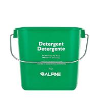 🪣 alpine industries heavy duty sanitizer cleaning pail - commercial cleaning bucket for offices, restaurants, schools, bathrooms - cleaning fluid container (green, 3 qt) logo