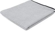 🚗 the rag company - the big one - waffle-weave microfiber drying towel - super absorbent for car washes, detailing, and more - buttersoft suede edges - scratch-free - 450gsm - 25in x 40in - grey logo