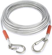 🐾 ultimate heavy duty dog tie out cable - 10/20/30/50 ft for dogs up to 250 lbs - durable training leash for m to x-large dogs - rust resistant and chew proof - perfect for outdoor, yard, camping logo