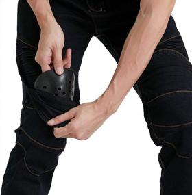 img 1 attached to Высокоэффективные мотоциклетные защитные штаны с улучшенными наколенниками и набедренными подушечками для мотокросса и верховой езды