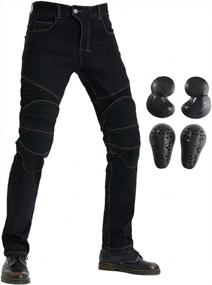 img 3 attached to Высокоэффективные мотоциклетные защитные штаны с улучшенными наколенниками и набедренными подушечками для мотокросса и верховой езды