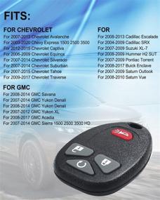 img 2 attached to CAUORMOTE Keyless Entry Remote Key Fob For Chevy Silverado Avalanche Traverse Equinox Captiva Tahoe/GMC Sierra/Saturn Outlook Vue/Pontiac Torrent/Hummer H2 (OUC60270