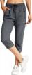 mocoly women's cargo hiking pants elastic waist quick dry lightweight outdoor water resistant upf 50+ long pants zipper 1 logo