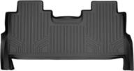 maxliner floor mats 2nd row liner for 2017-2021 ford f-250 🚗 / f-350 super duty crew cab with 1st row bucket seats - black logo