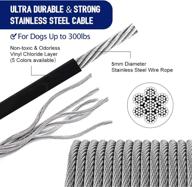 100ft heavy duty dog runner for yard with swivel hooks – long dog run leash cable, ideal for large dogs in yard, camping, beach logo