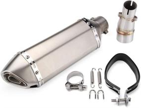 img 4 attached to 🏍️ Soosee Motorcycle Slip-On Exhaust System with Muffler for K-W-K N-J 250 N-J 300 2008-2017