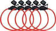 conext link lfh14atm-5 loop atm fuse holder: cover included, 5 pack (14 gauge) - no fuse logo