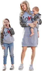 img 4 attached to PopReal Matching Clothing Pattern Black Heart Girls' Clothing ~ Dresses