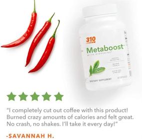 img 2 attached to 🔥 Metaboost with Green Tea, Chromium and Capsicum by 310 Nutrition: Enhance Calorie Burn and Metabolism for Effective Weight Management