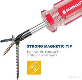 img 1 attached to 🔧 RONMAR Magnetic Screwdriver Set - 14 Piece Slotted Phillips Repair Tool Kit for Home Improvement & Crafts