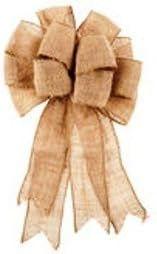 img 1 attached to 🎀 Stylish Oversized Burlap Bow: Elevate Your Decor with this Stunning Piece