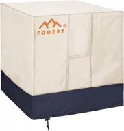 foozet air conditioner cover for outside units, ac cover for outdoor central unit square fits up to 36 x 36 x 39 inches logo