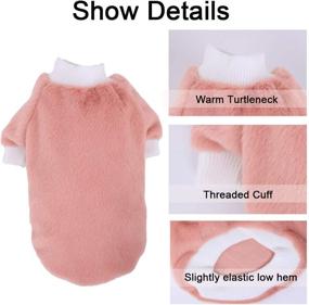 img 2 attached to 🐶 Jcheupet Dog Pet Clothes, RT M - Warm Casual Thick Plush Outfits for Cat Puppy Small Dogs - Ideal Dog Sweater for Outings