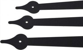 img 3 attached to Iron Carriage Door Decorative Hardware Kit - 4 Hinges + 2 Handles For Your Garage