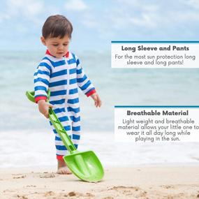 img 1 attached to UPF 50+ Boys' Long Sleeve Sunsuit By SwimZip In Various Colors For Optimal Sun Protection