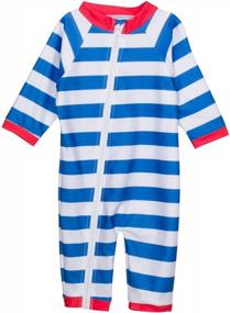 img 4 attached to UPF 50+ Boys' Long Sleeve Sunsuit By SwimZip In Various Colors For Optimal Sun Protection