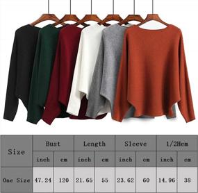 img 1 attached to MAKARTHY Women'S Batwing Sleeves Knitted Dolman Sweaters Pullovers Tops