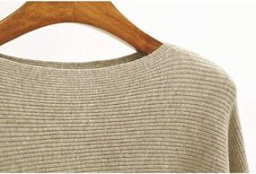 img 3 attached to MAKARTHY Women'S Batwing Sleeves Knitted Dolman Sweaters Pullovers Tops
