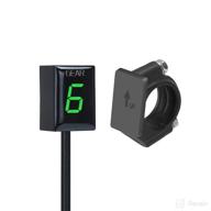 🏍️ atfwel motorcycle gear indicator for kawasaki: waterproof led display speedometer shift lever sensor with holder bracket - plug & play (green) логотип