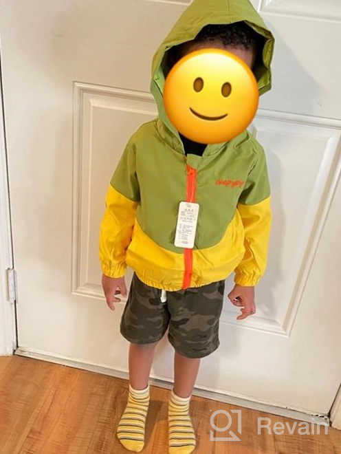 img 1 attached to 👦 Adorable Toddler Boys Windbreaker: Lightweight Zip Hooded Jacket for Casual Outerwear and Dust Protection review by Carlos Jass