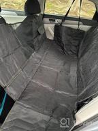 img 1 attached to Waterproof Dog Car Seat Cover With Mesh Window For Trucks, SUVs, And Cars - Non-Slip Backseat Protector To Safeguard Upholstery From Mud And Fur, Includes Dog Seat Belt - Magnelex review by Matthew Nielsen