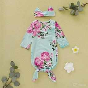 img 2 attached to 🌸 Adorable Newborn Baby Girl Floral Gown: Perfect Coming Home Outfit and Gift