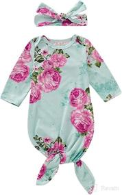 img 4 attached to 🌸 Adorable Newborn Baby Girl Floral Gown: Perfect Coming Home Outfit and Gift