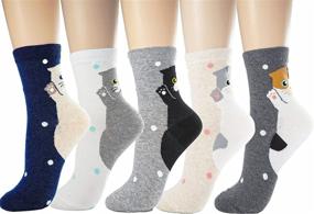 img 3 attached to Women'S Owl Dog Cute Animal Cat Socks - Best Christmas Birthday Gifts For Her